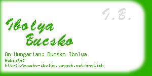 ibolya bucsko business card